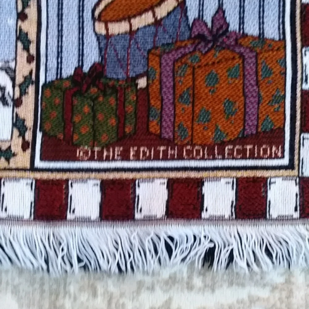 Goodwin Weavers Edith Collection Holiday Fringe Throw Blanket 48.5 x 58
